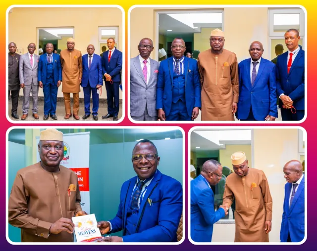 Moments from the condolence visit, including the presentation of the Open Heavens devotional